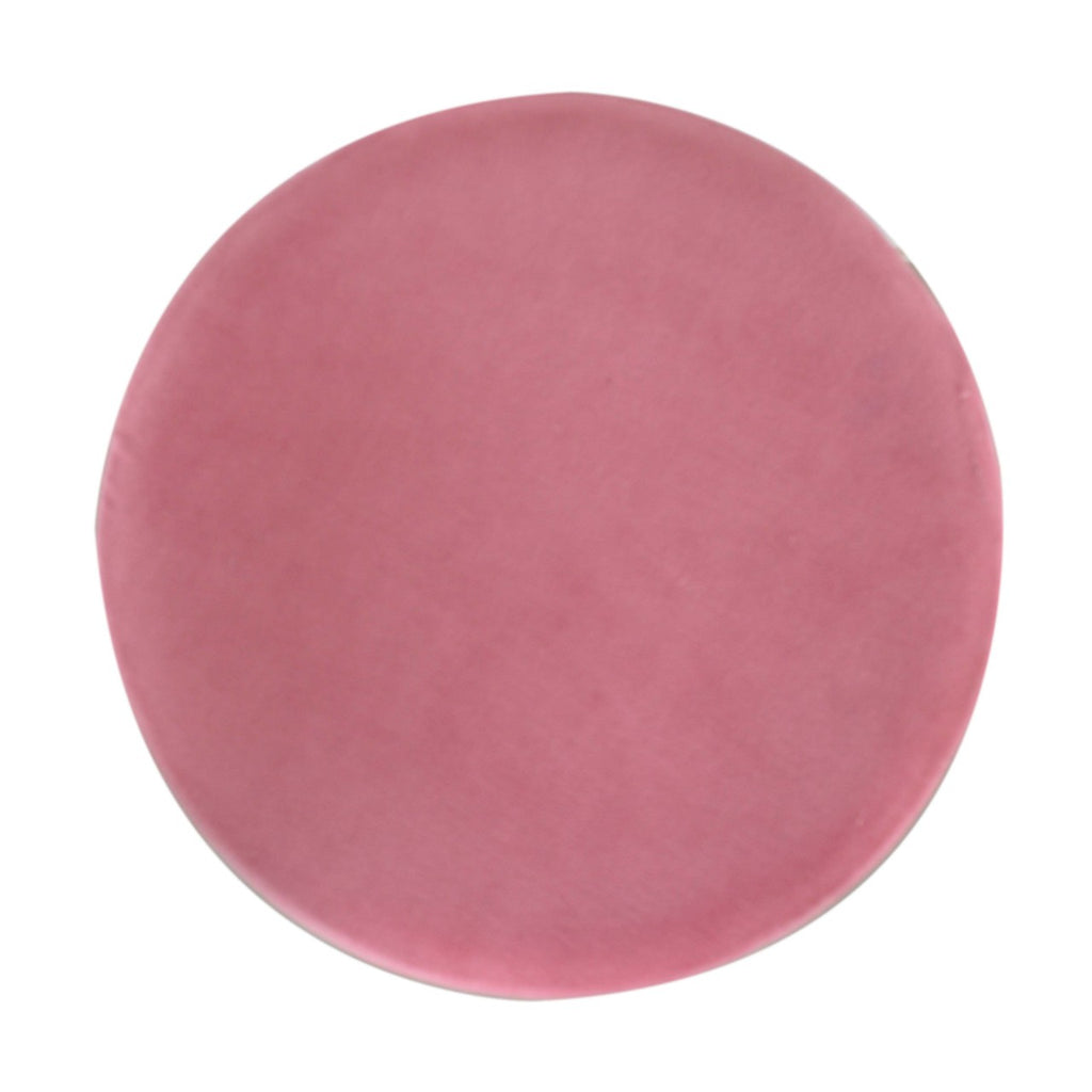 Large Pink Velvet Footstool with Gold Base