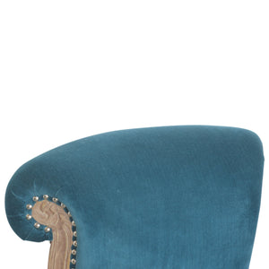 Teal Velvet Studded Chair