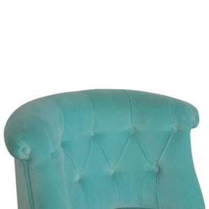 Turquoise Velvet Accent Chair