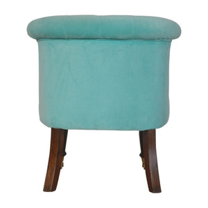 Turquoise Velvet Accent Chair