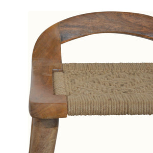 Raised Back Woven Stool