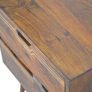 Multi Drawer Chestnut Bedside