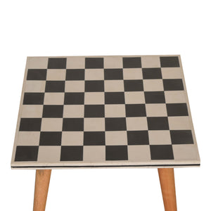 Checkered End Table