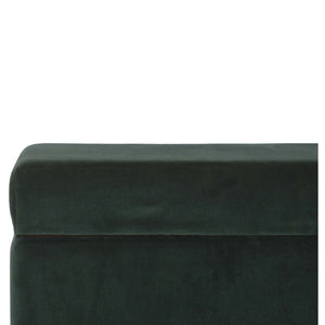 Emerald Cotton Velvet Storage Box