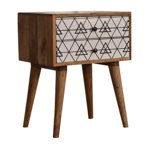 Triangle Printed Bedside