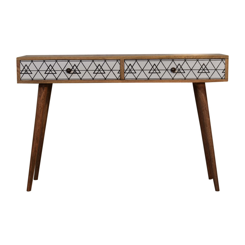 Triangle Printed Long Console Table