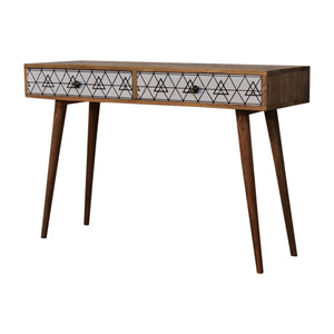 Triangle Printed Long Console Table