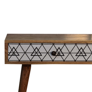 Triangle Printed Long Console Table