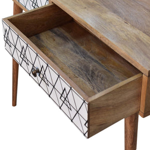 Triangle Printed Long Console Table