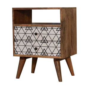 Triangle Print Open Bedside