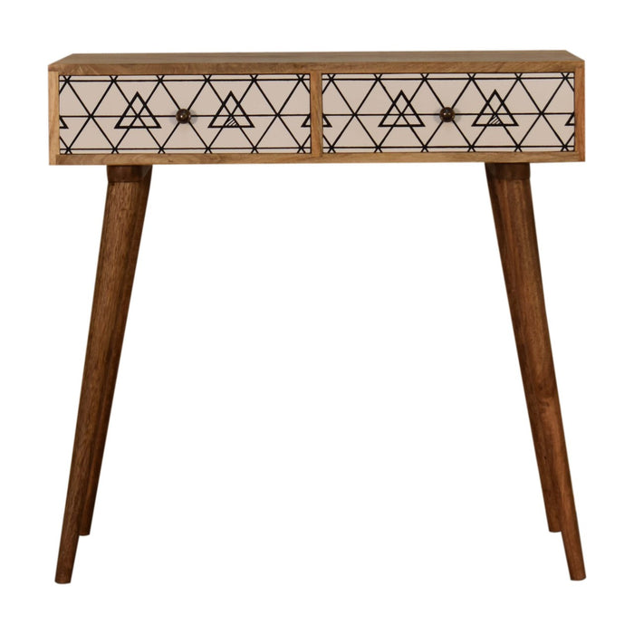 Triangle Printed Console Table