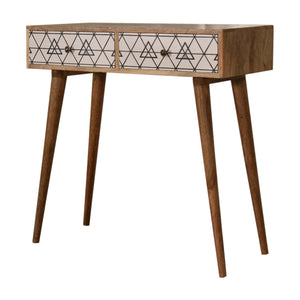 Triangle Printed Console Table