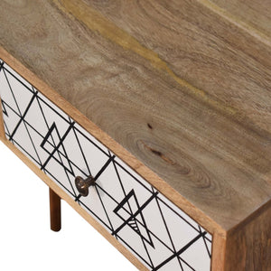 Triangle Printed Console Table