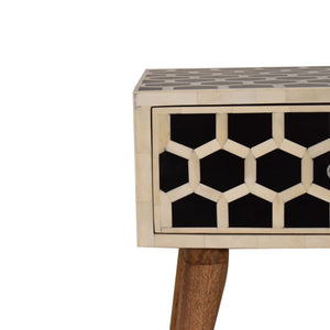 Honeycomb Bone Inlay Bedside