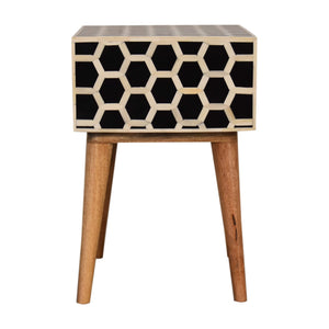 Honeycomb Bone Inlay Bedside