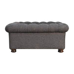 Battleship Tweed Deep Button Pet Sofa Bed