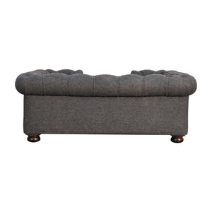 Battleship Tweed Deep Button Pet Sofa Bed