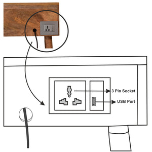 Nordic Style Gallery Back Writing Desk with Cable Access