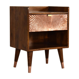 Manila Copper 1 Drawer Bedside