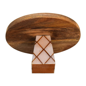 Oak-ish Cross Base Resin Cake Stand