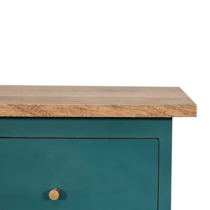 Teal Hand Painted Bedside