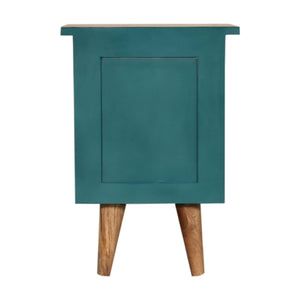 Teal Hand Painted Bedside