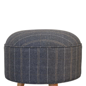 Pewter Tweed Nordic Style Footstool