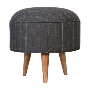 Pewter Tweed Nordic Style Footstool