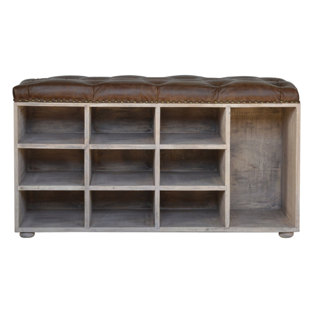 Buffalo Hide Acid Wash Shoe Cabinet