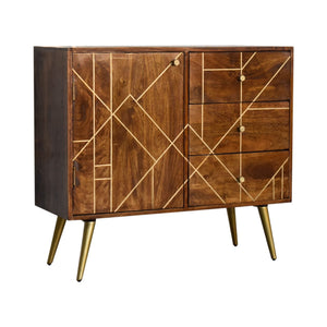 Chestnut Inlay Abstract Sideboard