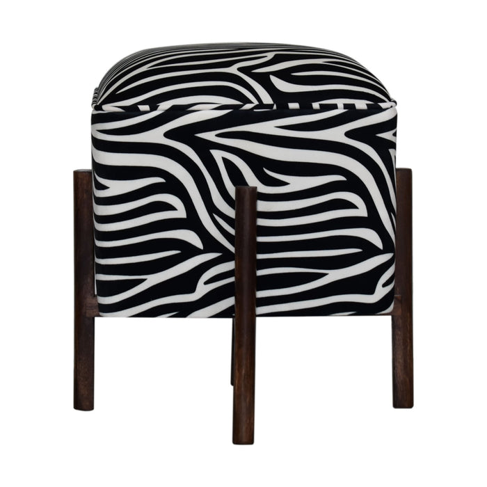 Zebra Footstool