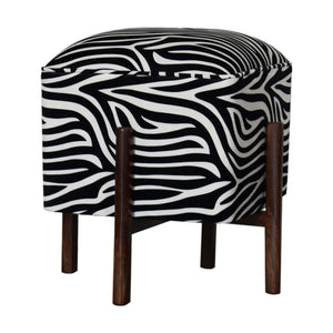 Zebra Footstool