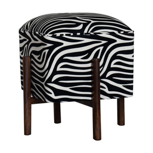 Zebra Footstool