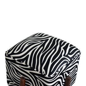 Zebra Footstool