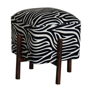 Zebra Footstool