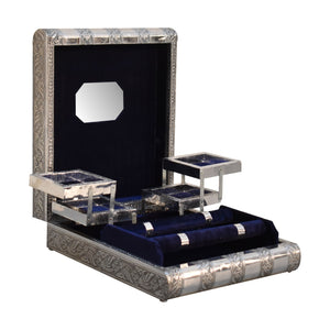 Navy Double Jewellery Box