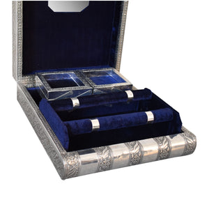 Navy Double Jewellery Box