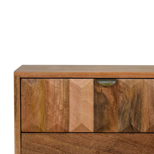 Oak-ish Prism Bedside