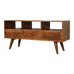 Chestnut Nordic 3 Drawer TV Unit