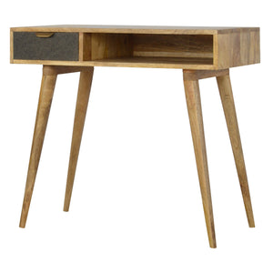 Grey Tweed Writing Desk