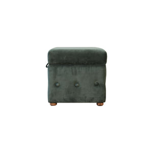 Emerald Velvet Lid-up Ottoman