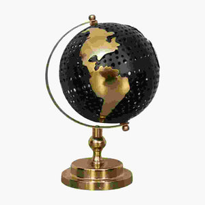 Black Globe with Gold Frame