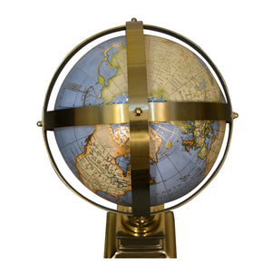 Grey Globe with Brass Frame