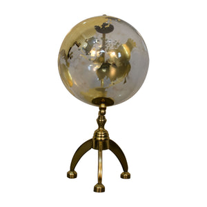 White Globe with Gold Frame