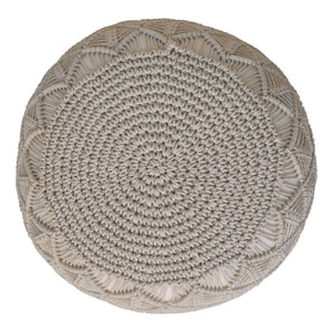 Ansley Cream Pouffe