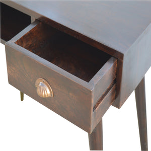 Walnut Open Shelf Writing Desk