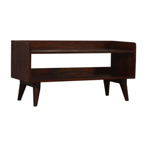 Nordic Cherry Finish Storage Bench