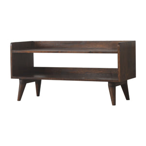 Nordic Walnut Finish Storage Bench