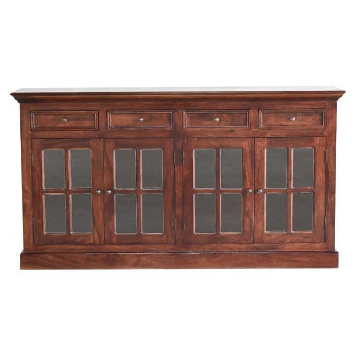 IN2110 - Large Cherry Sideboard with 4 Glazed Doors - 12 Week Back Order