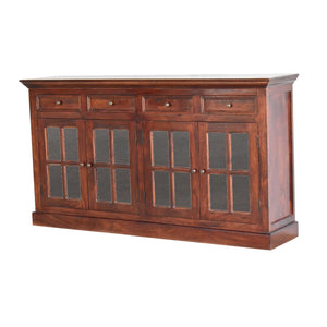 IN2110 - Large Cherry Sideboard with 4 Glazed Doors - 12 Week Back Order